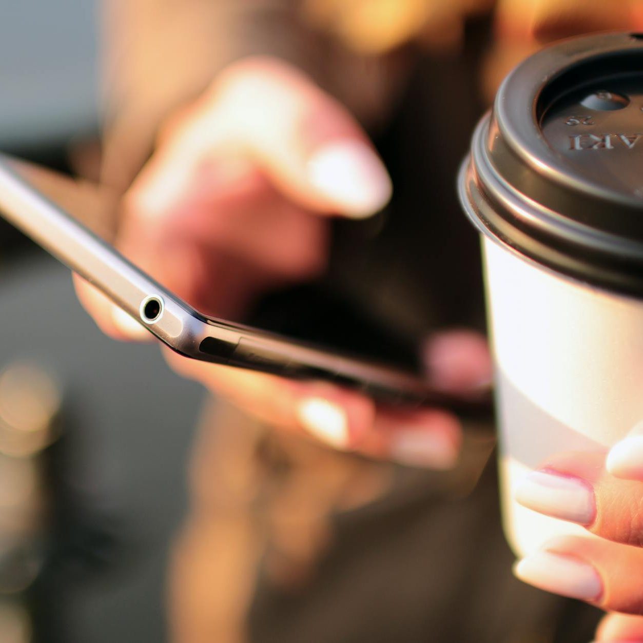 person holding smartphone